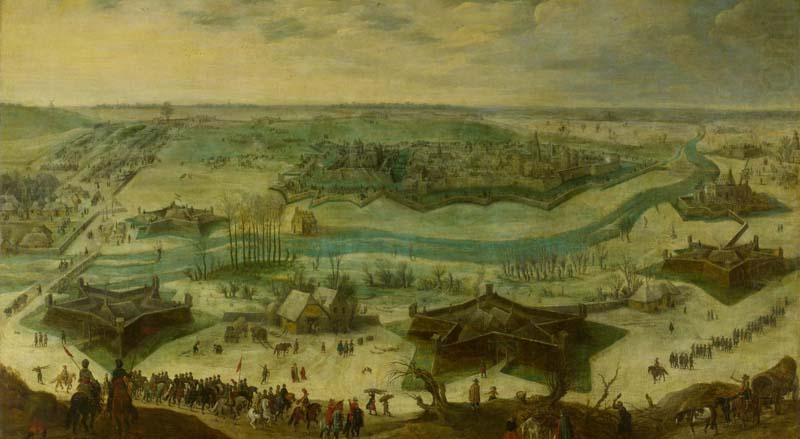 A siege of a city, thought to be the siege of Gulik by the Spanish under the command of Hendrik van den Bergh, 5 September 1621-3 February 1622., Peter Snayers